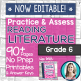 Reading Literature Printables - Worksheets and Tests Grade 6