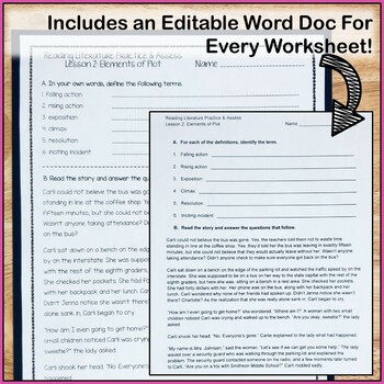 Reading Literature Printables Worksheets And Tests