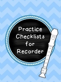 Practice Checklist for Recorder