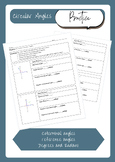 Practice - Circular Angles (Reference and Coterminal Angles)