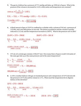 Practice Combined Gas Laws Worksheet 1 0 Answer Key by The Chem Teacher