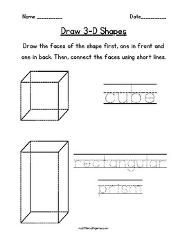 Preview of Practice Drawing 3-D Shapes