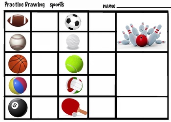 Drawing Sports Balls Football Baseball Volleyball Father S Day