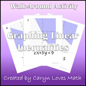 Preview of Graphing Linear Inequalities - Walk-around Activity - Scavenger Hunt - Level 2
