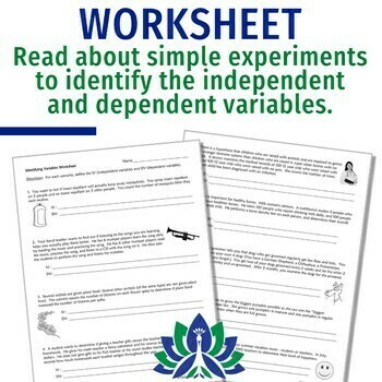 Practice Identifying Variables Scientific Method Worksheet or Homework