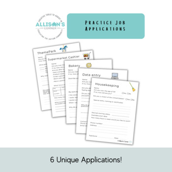Preview of Freebie! - Practice Job Applications