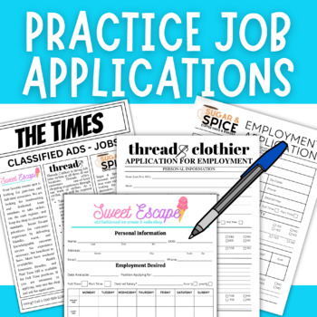 Preview of Practice Job Applications for Career Readiness Job Skills