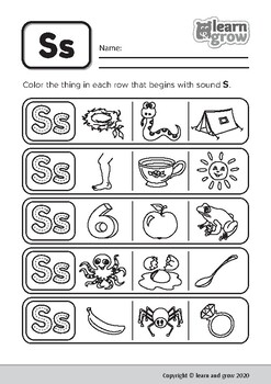 Practice Letter Ss worksheets by lg learn and grow | TpT