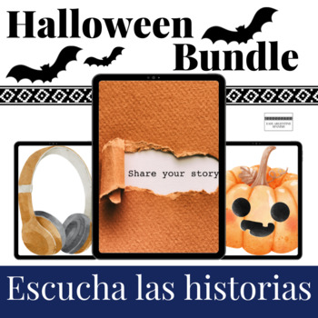 Preview of Spanish Halloween Stories Bundle