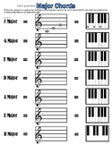 Practice Major Chords Worksheet - Finding chords in treble
