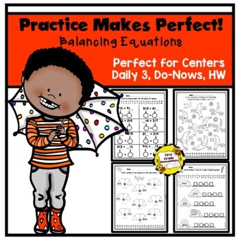 Preview of Balancing Equations Worksheets: Practice Makes Perfect: