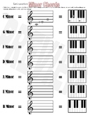 Practice Minor Chords Worksheet - Finding Chords in Treble