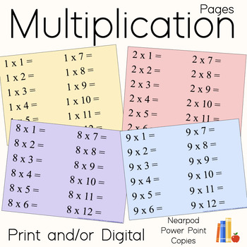 Preview of Practice Multiplication Sheets (Use digitally or make copies)