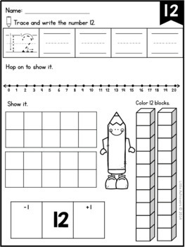 Number Sense Worksheets | Number Practice 11 to 20 Worksheets | TpT