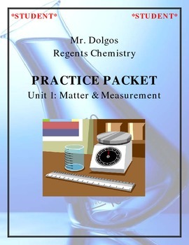 Preview of NGSS Regents Chemistry Practice Packet - Unit 1: Matter & Measurement