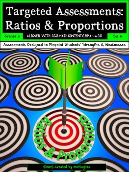 Preview of Ratios and Proportions - Common Core Math Targeted Assessments
