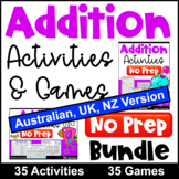 Practice & Play - NO PREP Addition Facts Worksheets & Game