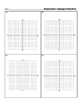Practice Problems Graphing in Vertex Form by Mrs S | TPT