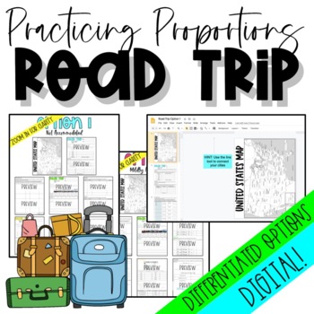 Preview of Practice Proportions Road Trip Project | Google Slides™ for Distance Learning