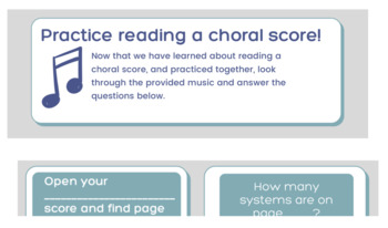 Preview of Practice Reading A Choral Score!