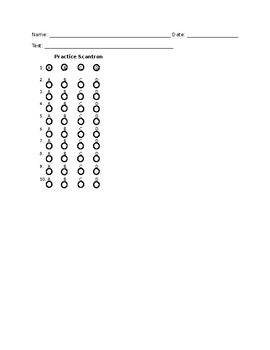 Preview of Practice Scantron
