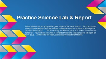 Preview of Practice Science Lab and Report