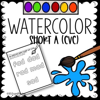 Short A CVC Multisensory Activity with Watercolors!