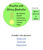 Practice Solving Quadratics by Estimating Landing Times an