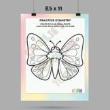 Practice Symmetry with this Butterfly Coloring Page
