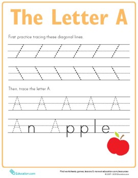 Preview of Practice Tracing a letter A