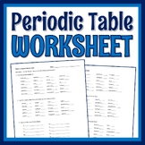 Periodic Table Worksheet | Teachers Pay Teachers