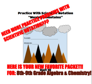 Preview of Practice With Scientific Notation: The Packet
