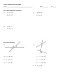 Practice Worksheet: Problem Solving With Angles