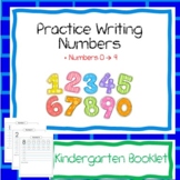 Practice Writing Numbers (0 --> 9) - Kindergarten Booklet