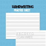 Practice Writing Paper. Handwriting paper For Kindergaten,