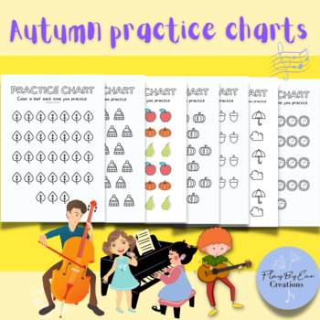 Preview of Practice charts - music instrument or private lessons