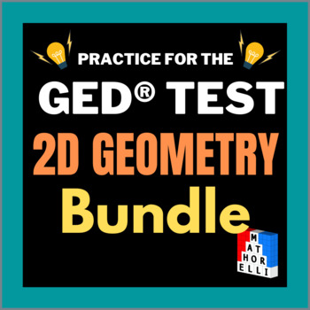 Preview of GED® Math – 2D Geometry Bundle with Complete Chapter + Practice Test