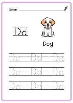 Practice handwriting, creating the correct letters A-Z along the dotted ...