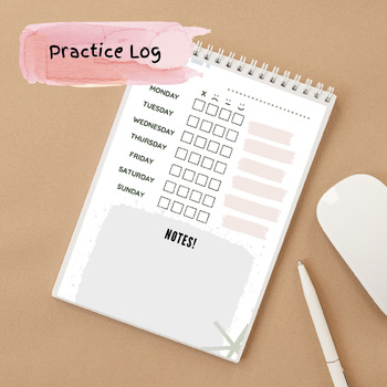 Preview of Practice log / planner - Musicians - Music class - Motivational