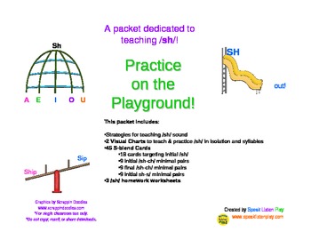 Preview of Practice on the Playgroud: /sh/ articulation practice