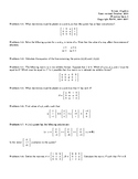 Practice quiz for linear algebra