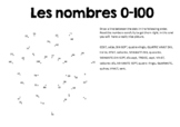 Practice the numbers 0-100 in French with DOT-TO-DOT drawings