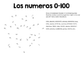 Practice the numbers 0-100 in Spanish with dot-to-dot drawings