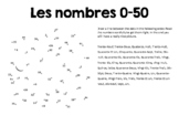 Practice the numbers 1-50 in French with dot-to-dot drawin