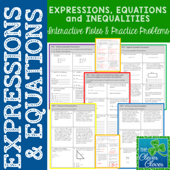 Preview of Expressions and Equations - Practice with 7.EE.1 - 7.EE.4