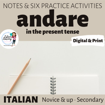 Preview of Verb ANDARE Conjugation Notes and Practice