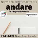 Verb ANDARE Conjugation Notes and Practice