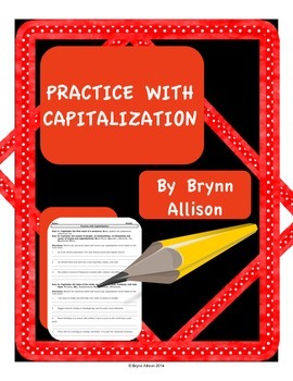Preview of Capitalization Practice