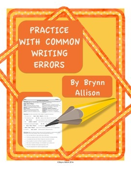 Preview of Common Writing Error Practice