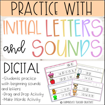 Preview of Practice with Initial Letters and Sounds - Digital Activity